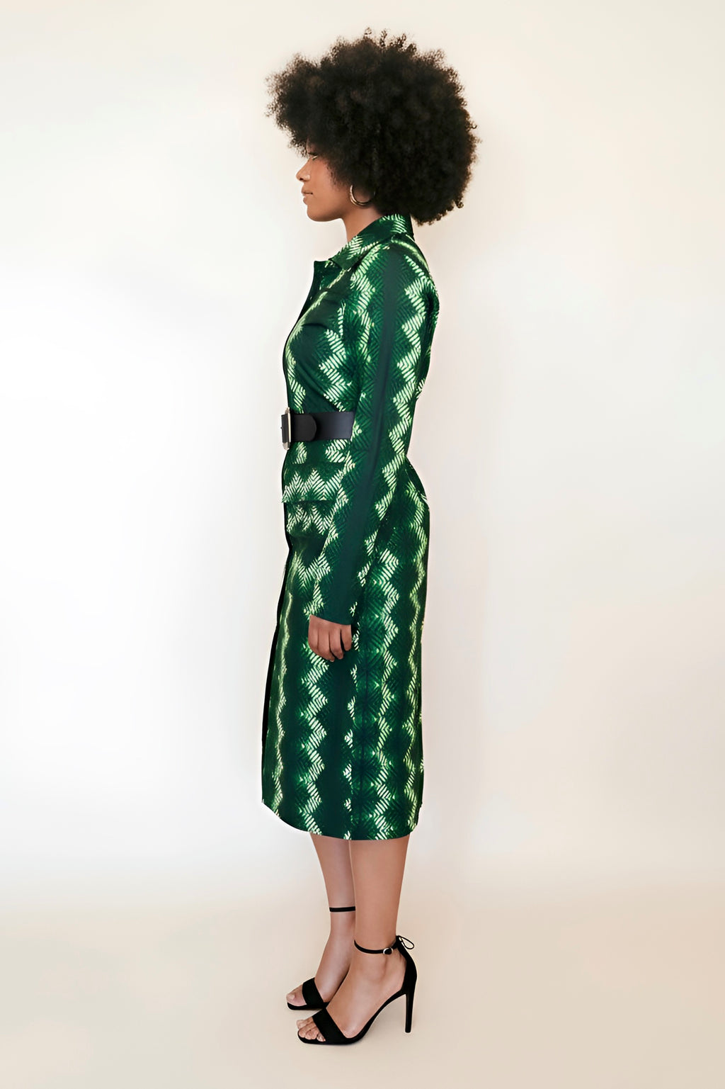 Randa da Ganye (Green twig leaf) Coat Dress