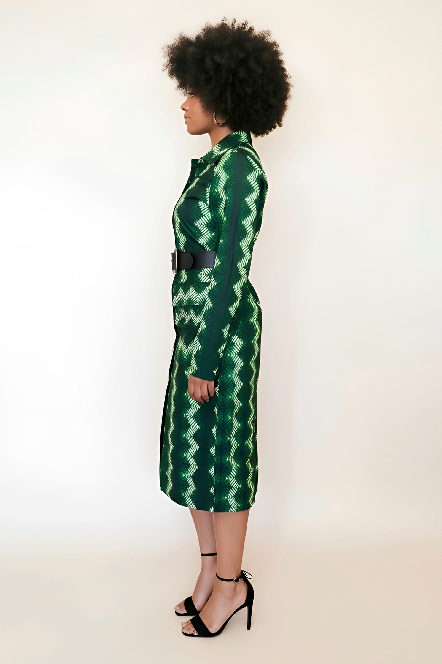Randa da Ganye (Green twig leaf) Coat Dress