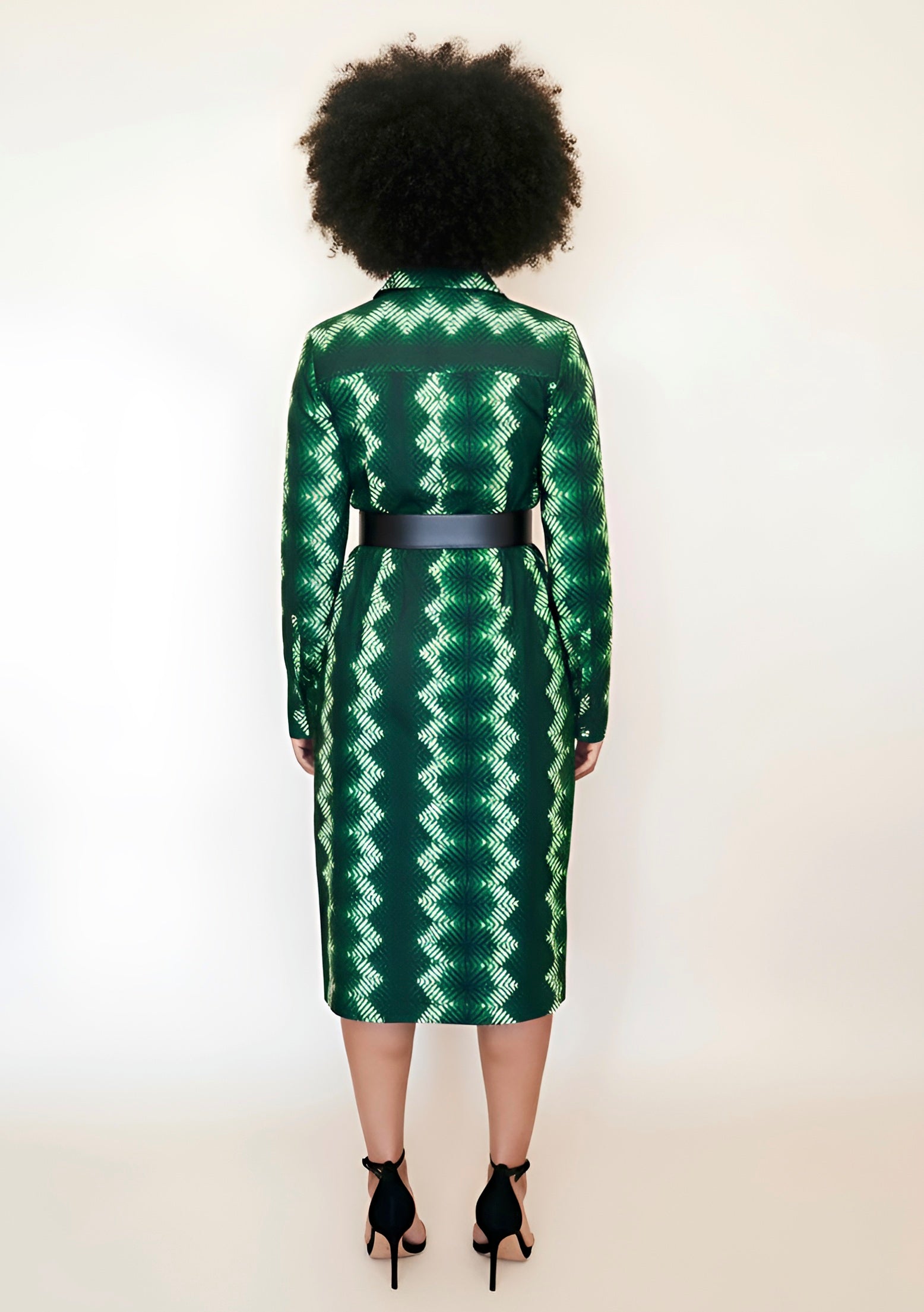 Randa da Ganye (Green twig leaf) Coat Dress