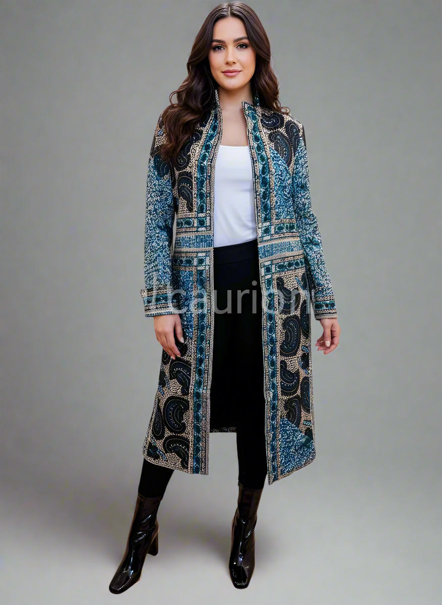 Zungeru long sleeve midi coat