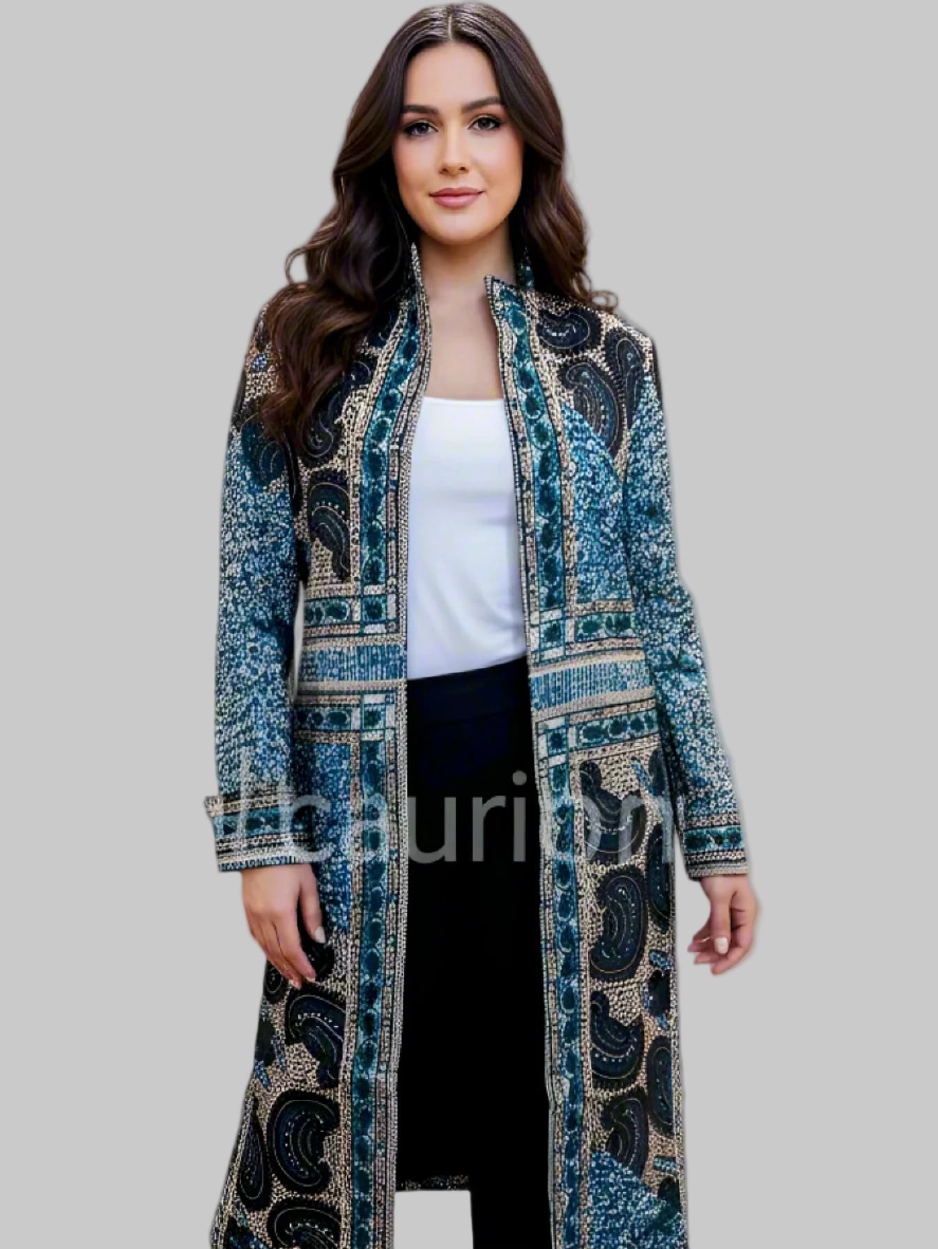 Zungeru long sleeve midi coat