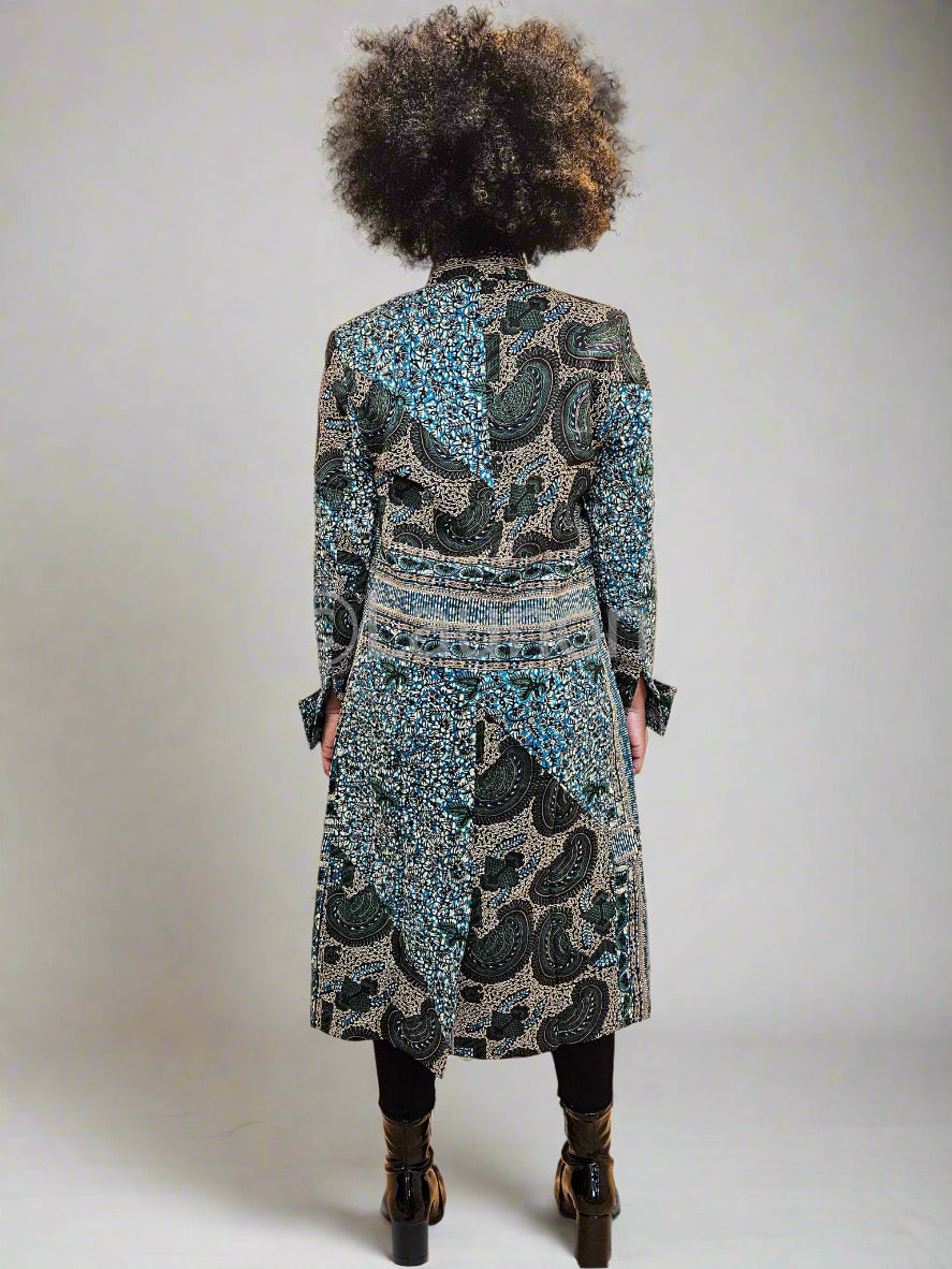 Zungeru long sleeve midi coat