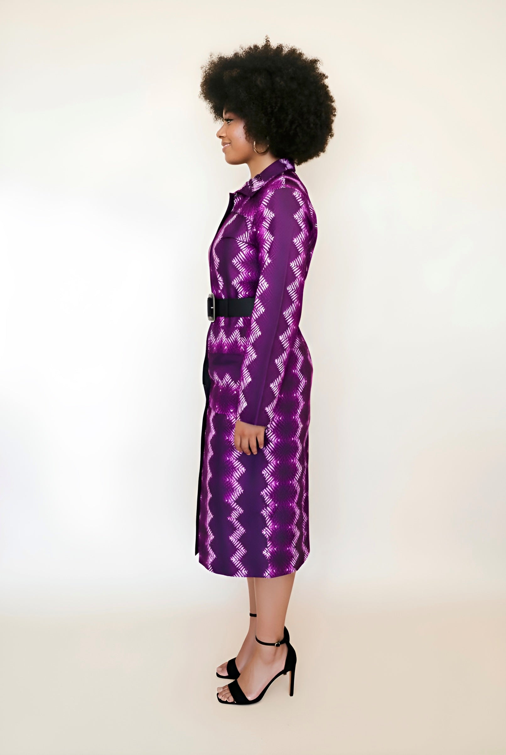 Randa da Ganye (Purple twig leaf) Coat Dress.