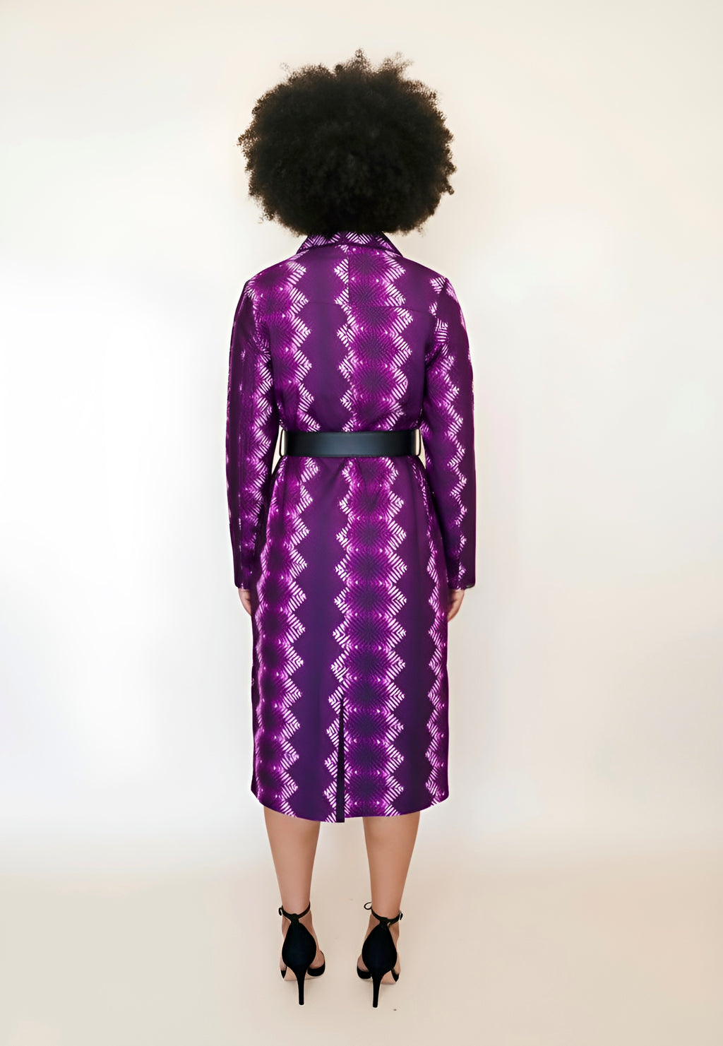 Randa da Ganye (Purple twig leaf) Coat Dress.