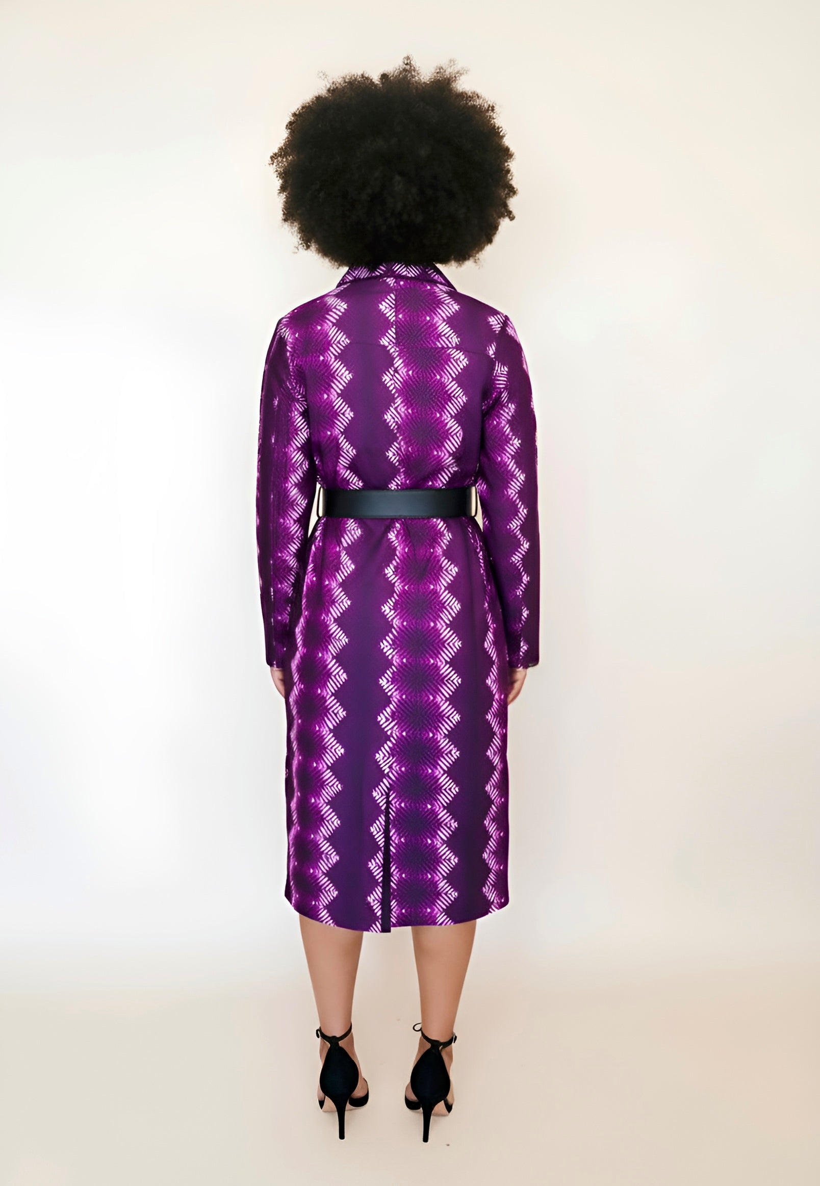 Randa da Ganye (Purple twig leaf) Coat Dress.