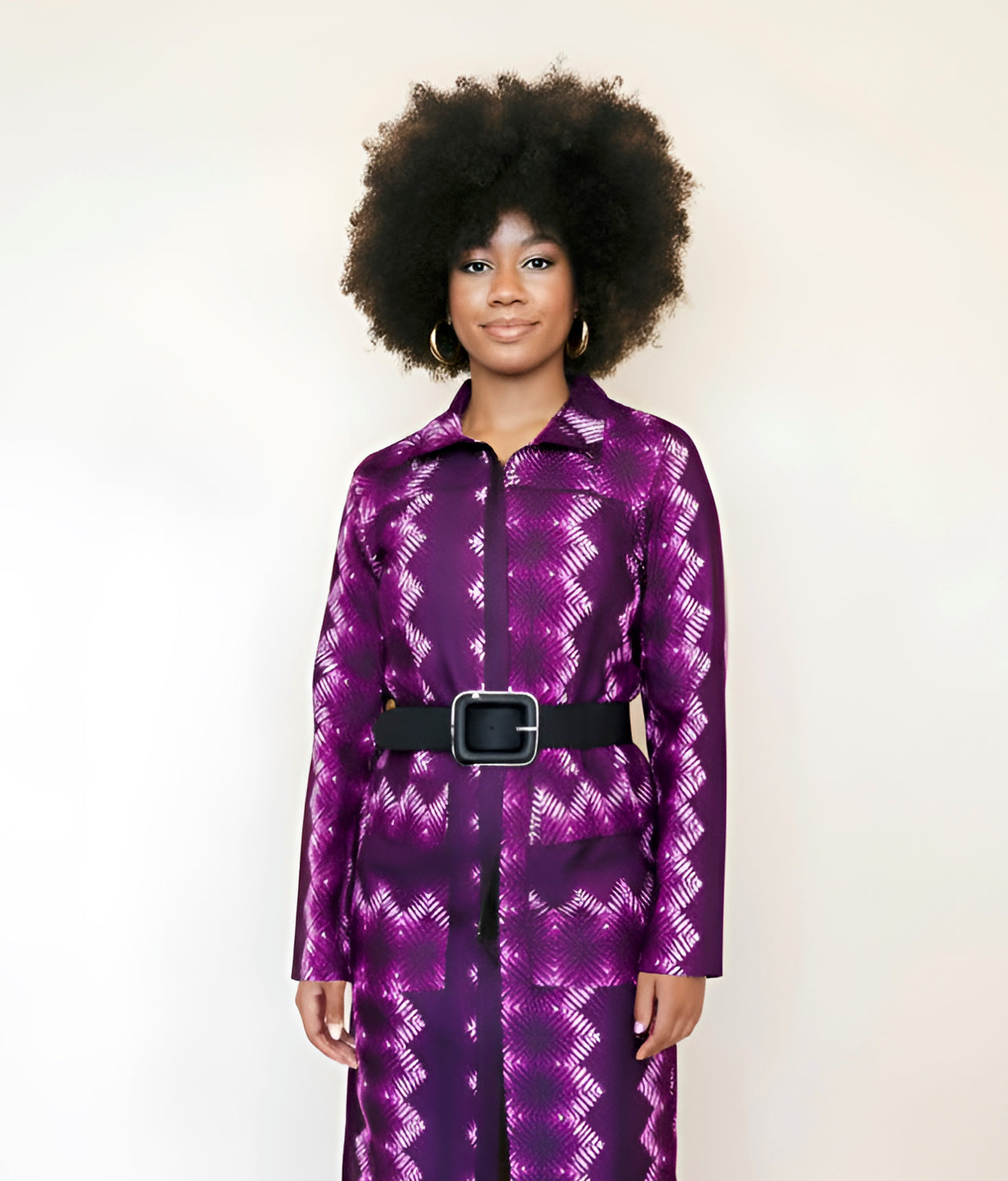 Randa da Ganye (Purple twig leaf) Coat Dress.