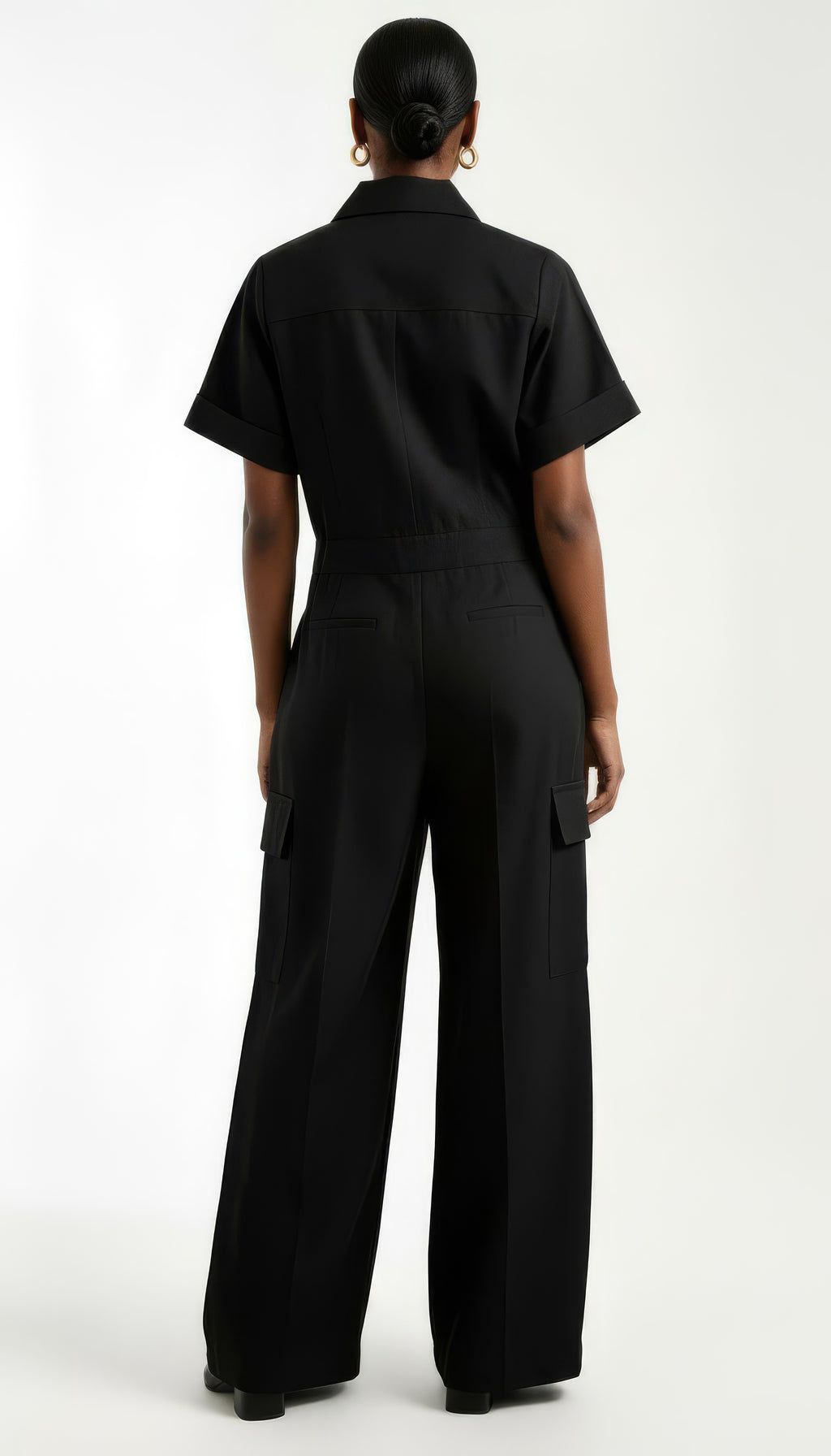 Mikado Workman Jumpsuit (Black)